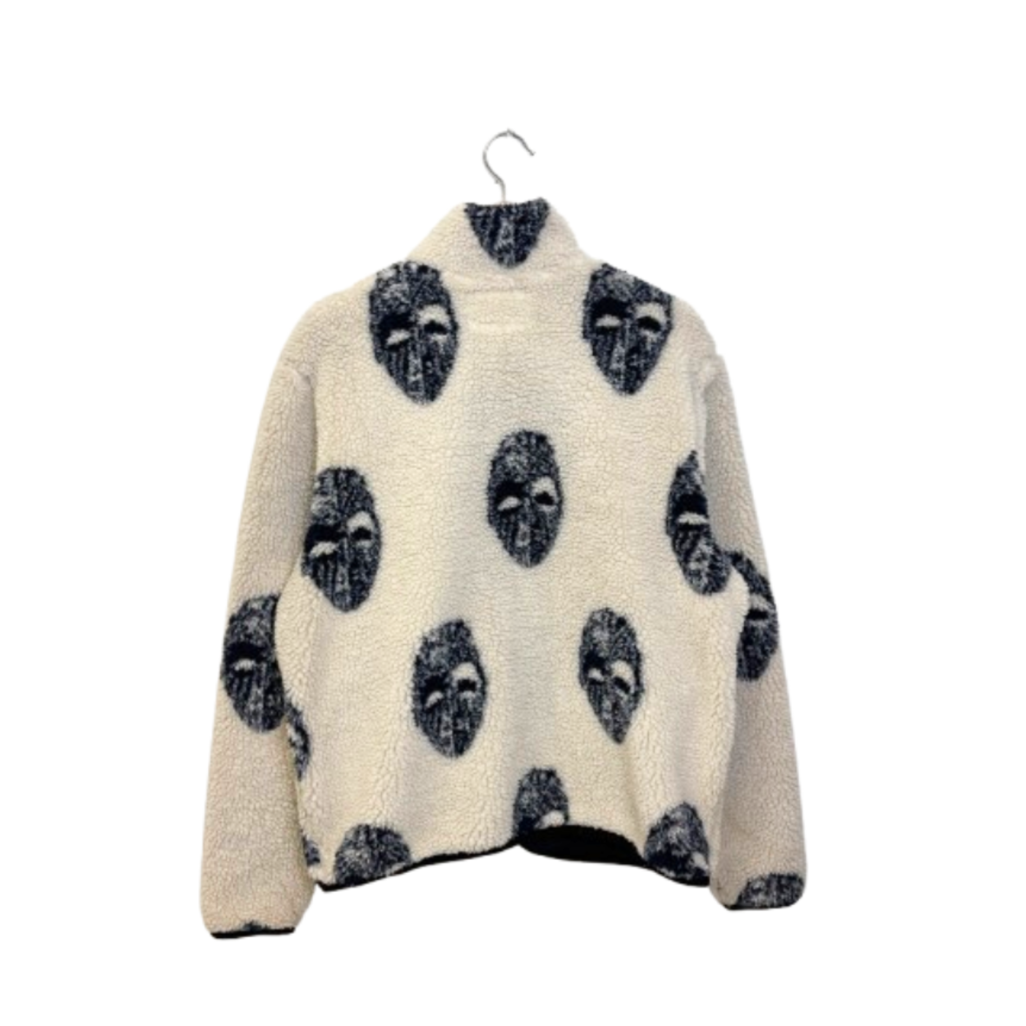 Stussy Mask Jacquard Sherpa Fleece Jacket Size Medium