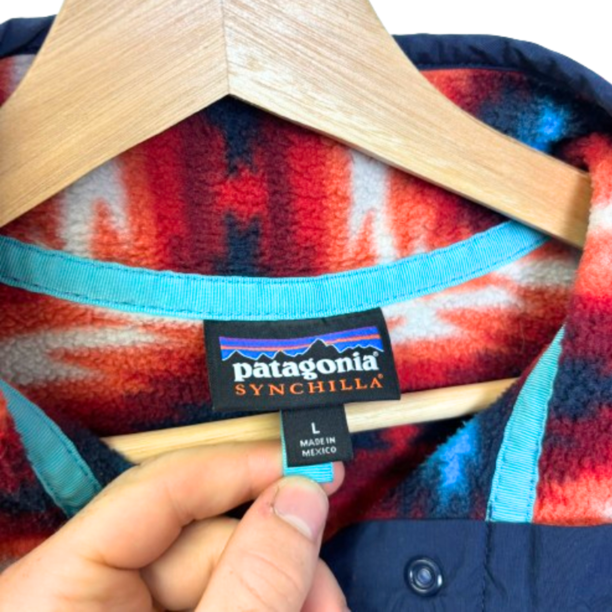 Patagonia Aztec Synchilla Snap Fleece Size Large