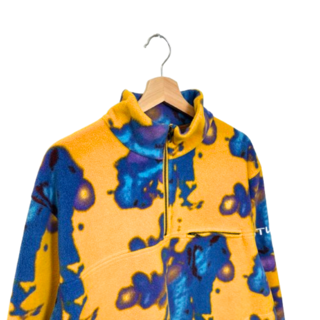 Stussy Half Zip Polar Mock Neck Jacket Size Medium